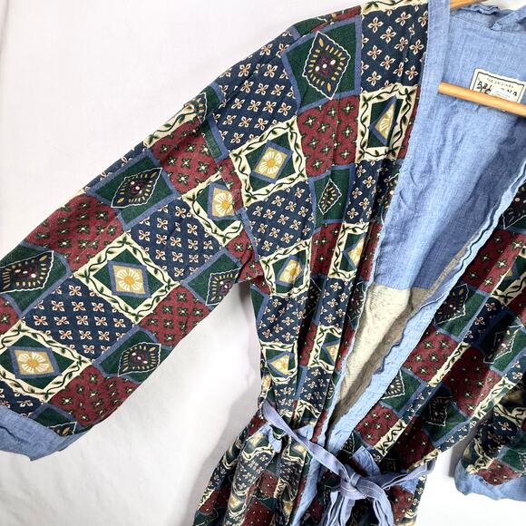 Vintage Arizona Jean Company Patchwork Cotton Robe - Picture 6 of 9
